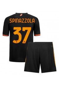 Fotbalové Dres AS Roma Leonardo Spinazzola #37 Dětské Třetí Oblečení 2023-24 Krátký Rukáv (+ trenýrky)